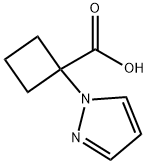 1-(1H-吡唑-1-基)环丁基羧酸 结构式