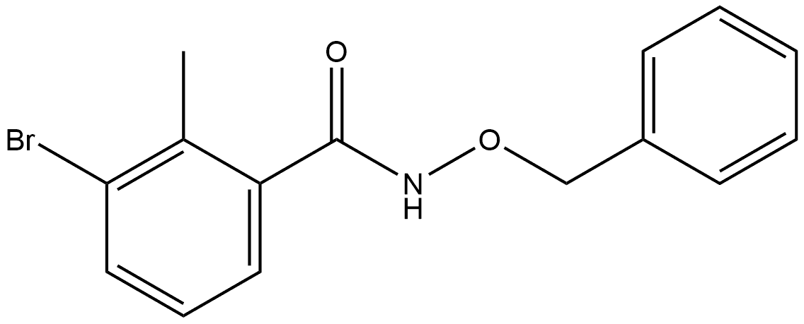 3-Bromo-2-methyl-N-(phenylmethoxy)benzamide,1469292-51-0,结构式