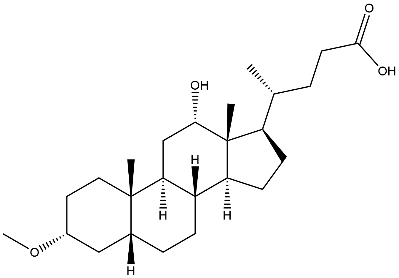 Cholan-24-oic acid, 12-hydroxy-3-methoxy-, (3α,5β,12α)- (9CI) Struktur