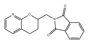 1H-Isoindole-1,3(2H)-dione, 2-[(3,4-dihydro-2H-pyrano[2,3-b]pyridin-2-yl)methyl]- 结构式