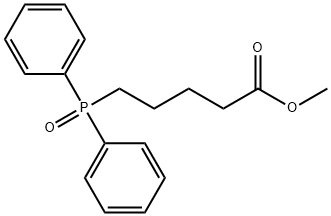 Pentanoic acid, 5-(diphenylphosphinyl)-, methyl ester Struktur