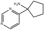 Cyclopentanamine, 1-(4-pyrimidinyl)- Structure