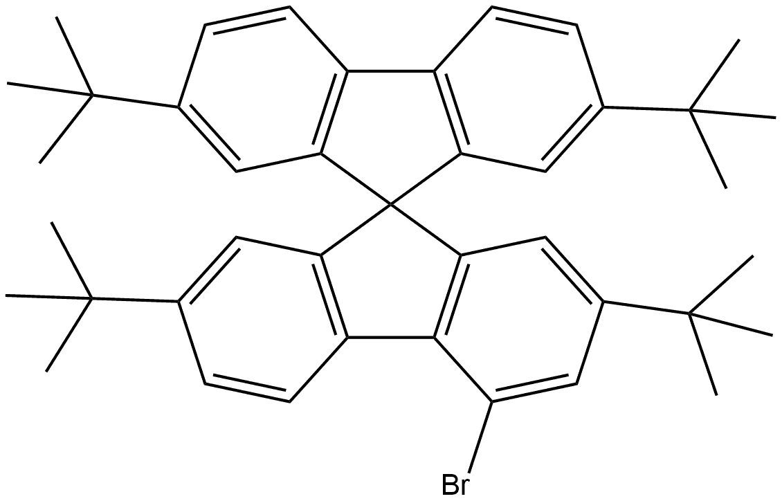 4-Bromo-2,2′,7,7′-tetrakis(1,1-dimethylethyl)-9,9′-spirobi[9H-fluorene] Struktur