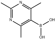 2,4,6-(TRIMETHYL)PYRIMIDINE-5-BORONIC ACID Structure