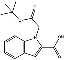1H-Indole-1-acetic acid, 2-carboxy-, 1-(1,1-dimethylethyl) ester Structure