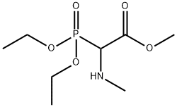 Acetic acid, 2-(diethoxyphosphinyl)-2-(methylamino)-, methyl ester 结构式