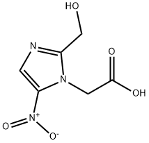 1H-Imidazole-1-acetic acid, 2-(hydroxymethyl)-5-nitro- 化学構造式