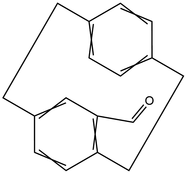 Tricyclo[8.2.2.24,7]hexadeca-4,6,10,12,13,15-hexaene-5-carboxaldehyde, (1S)- Structure