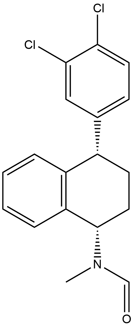 Formamide, N-[4-(3,4-dichlorophenyl)-1,2,3,4-tetrahydro-1-naphthalenyl]-N-methyl-, (1S-cis)- Structure