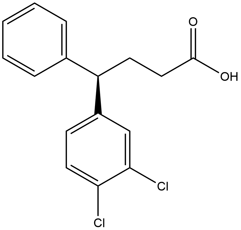 Benzenebutanoic acid, 3,4-dichloro-γ-phenyl-, (γR)- Struktur