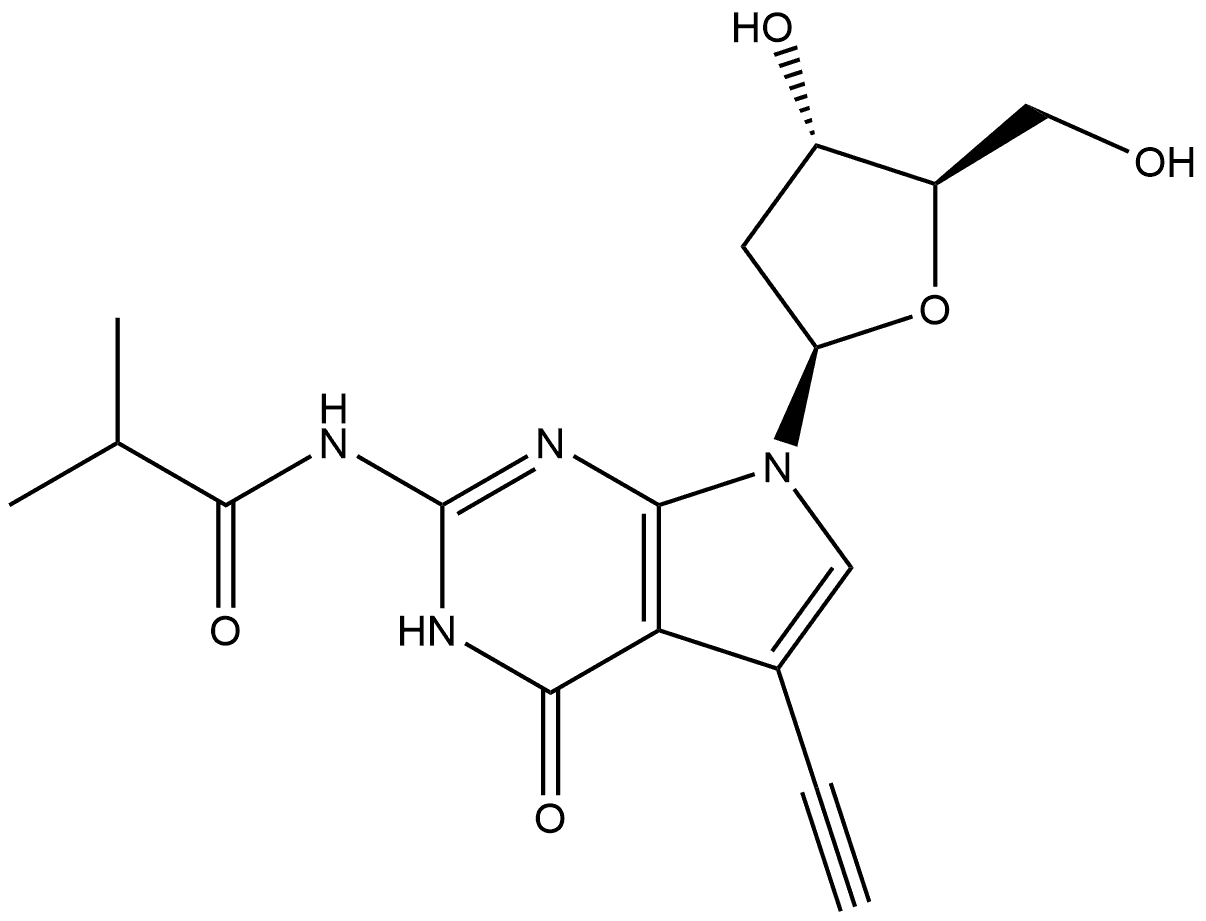 N2-iso-Butyryl-7-ethynyl-7-deaza-2'-deoxyguanosine Structure