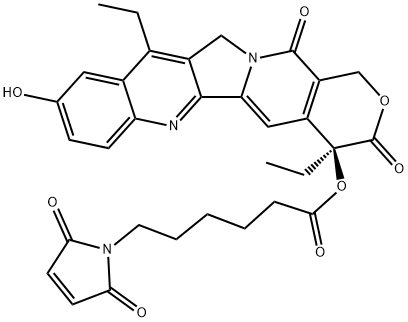 1H-Pyrrole-1-hexanoic acid, 2,5-dihydro-2,5-dioxo-, (4S)-4,11-diethyl-3,4,12,14-tetrahydro-9-hydroxy-3,14-dioxo-1H-pyrano[3',4':6,7]indolizino[1,2-b]quinolin-4-yl ester Structure