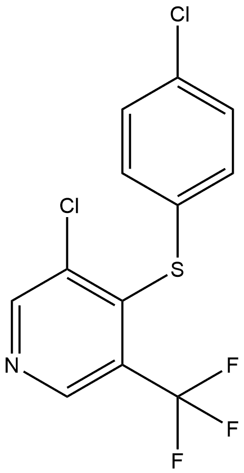 3-Chloro-4-[(4-chlorophenyl)thio]-5-(trifluoromethyl)pyridine Structure