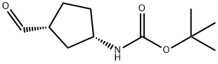 CARBAMIC ACID, N-[(1S,3R)-3-FORMYLCYCLOPENTYL]-, 1,1-DIMETHYLETHYL ESTER 结构式