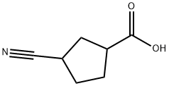 3-cyanocyclopentane-1-carboxylic acid Struktur