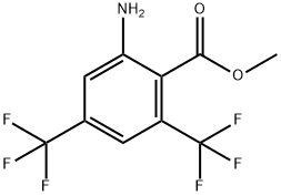 Benzoic acid, 2-amino-4,6-bis(trifluoromethyl)-, methyl ester 化学構造式