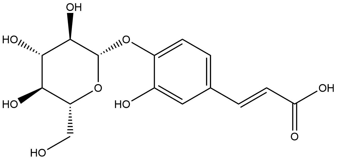 咖啡酸-4-BETA-D-葡萄糖苷(95%), 147511-61-3, 结构式