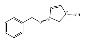 REL-(1S,4R)-4-(苄氧基)环戊-2-烯-1-醇,147589-08-0,结构式