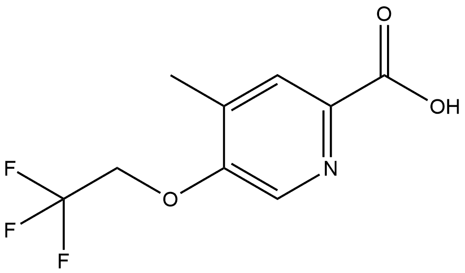 4-Methyl-5-(2,2,2-trifluoroethoxy)-2-pyridinecarboxylic acid,1476026-33-1,结构式