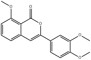 3-(3,4-Dimethoxyphenyl)-8-methoxy-1H-isochromen-1-one Struktur