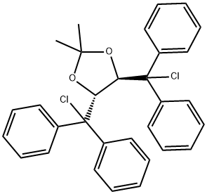 1,3-Dioxolane, 4,5-bis(chlorodiphenylmethyl)-2,2-dimethyl-, (4R,5R)- Structure