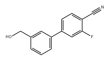 [1,1'-Biphenyl]-4-carbonitrile, 3-fluoro-3'-(hydroxymethyl)- Struktur