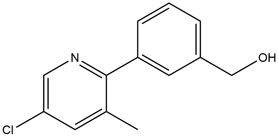 3-(5-Chloro-3-methyl-2-pyridinyl)benzenemethanol Structure