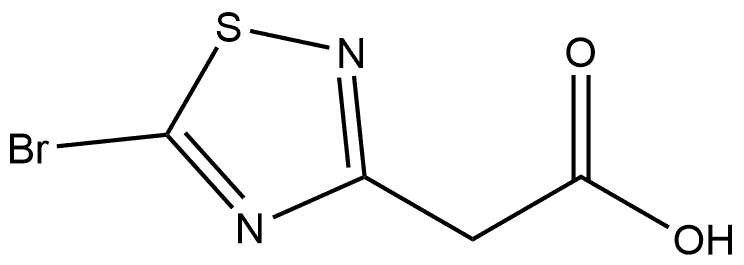 5-Bromo-1,2,4-thiadiazole-3-acetic acid Structure