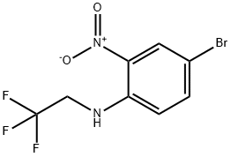 Benzenamine, 4-bromo-2-nitro-N-(2,2,2-trifluoroethyl)- 结构式
