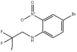 Benzenamine, 4-bromo-2-nitro-N-(2,2,2-trifluoroethyl)- Struktur