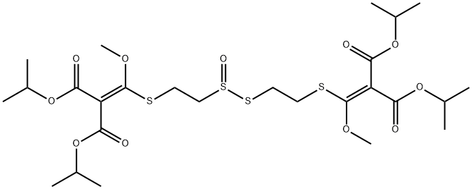 3,6,7,10-Tetrathiadodeca-1,11-diene-1,1,12,12-tetracarboxylic acid, 2,11-dimethoxy-, tetrakis(1-methylethyl) ester, 6-oxide (9CI) 化学構造式