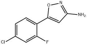 5-(4-氯-2-氟苯基)异噁唑-3-胺 结构式