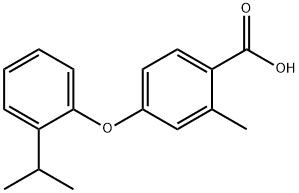 Benzoic acid, 2-methyl-4-[2-(1-methylethyl)phenoxy]- Struktur