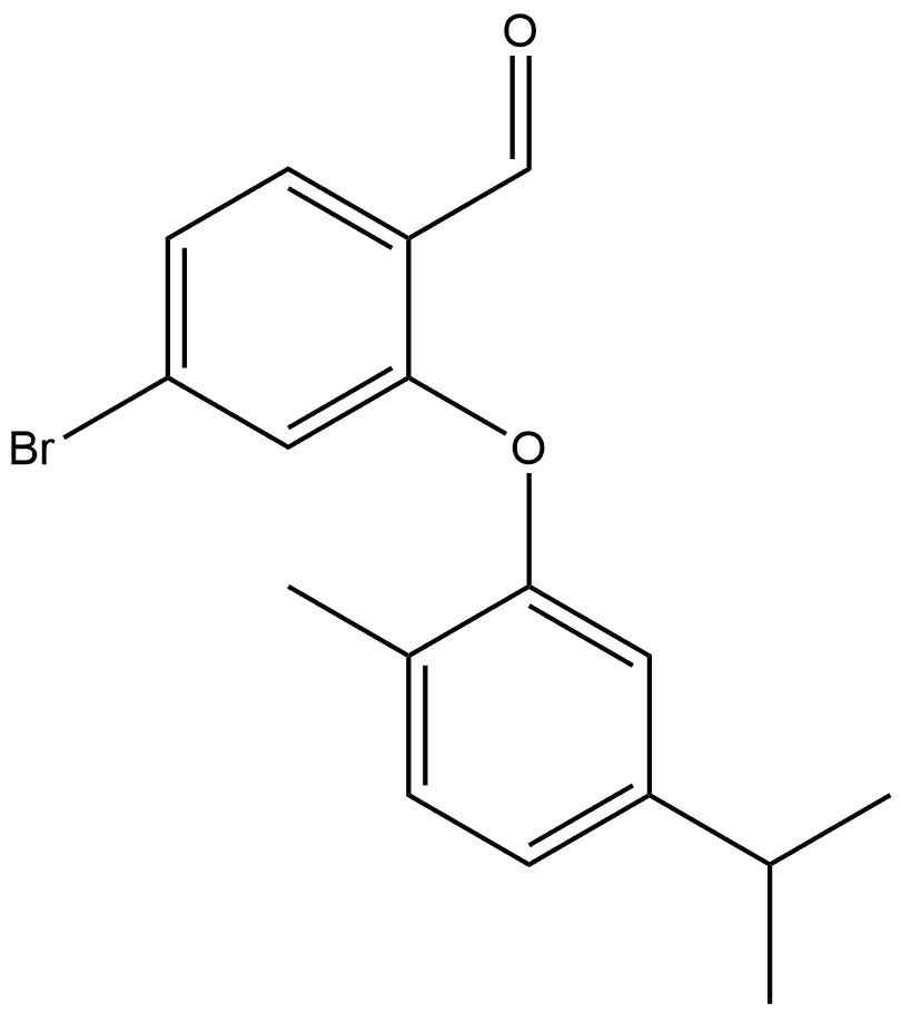 4-Bromo-2-[2-methyl-5-(1-methylethyl)phenoxy]benzaldehyde Structure