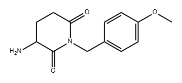 2,6-Piperidinedione, 3-amino-1-[(4-methoxyphenyl)methyl]- 化学構造式
