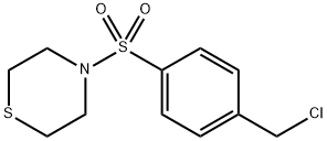Thiomorpholine, 4-[[4-(chloromethyl)phenyl]sulfonyl]- Structure