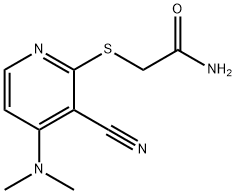 Acetamide, 2-[[3-cyano-4-(dimethylamino)-2-pyridinyl]thio]- Struktur