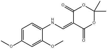 5-[[(2,4-Dimethoxyphenyl)amino]methylene]-2,2-dimethyl-1,3-dioxane-4,6-dione 结构式