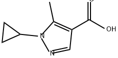 1H-Pyrazole-4-carboxylic acid, 1-cyclopropyl-5-methyl- Structure