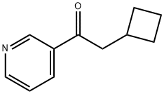 2-cyclobutyl-1-(pyridin-3-yl)ethan-1-one 化学構造式