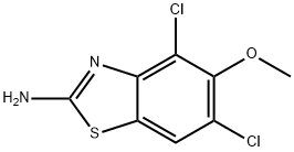 2-Benzothiazolamine, 4,6-dichloro-5-methoxy- 化学構造式