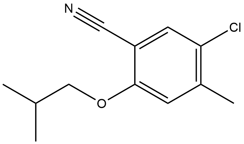 5-Chloro-4-methyl-2-(2-methylpropoxy)benzonitrile Structure