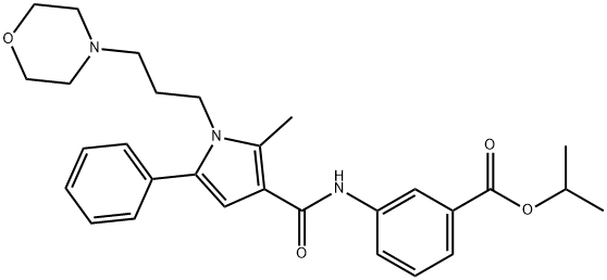 1481646-78-9 Benzoic acid, 3-[[[2-methyl-1-[3-(4-morpholinyl)propyl]-5-phenyl-1H-pyrrol-3-yl]carbonyl]amino]-, 1-methylethyl ester