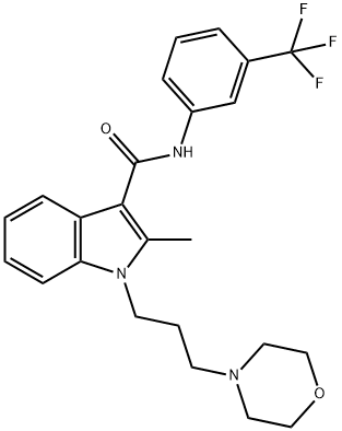 1H-Indole-3-carboxamide, 2-methyl-1-[3-(4-morpholinyl)propyl]-N-[3-(trifluoromethyl)phenyl]-,1481646-90-5,结构式