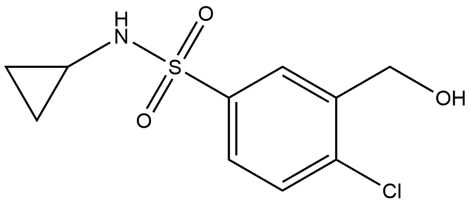 4-Chloro-N-cyclopropyl-3-(hydroxymethyl)benzenesulfonamide Structure