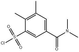 5-(Dimethylcarbamoyl)-2,3-dimethylbenzene-1-sulfonyl chloride 结构式