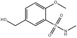 Benzenesulfonamide, 5-(hydroxymethyl)-2-methoxy-N-methyl- Structure