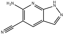 1H-Pyrazolo[3,4-b]pyridine-5-carbonitrile, 6-amino- Struktur