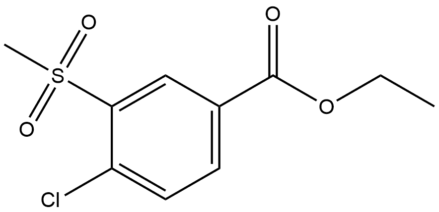 Ethyl 4-chloro-3-(methylsulfonyl)benzoate,1482681-11-7,结构式