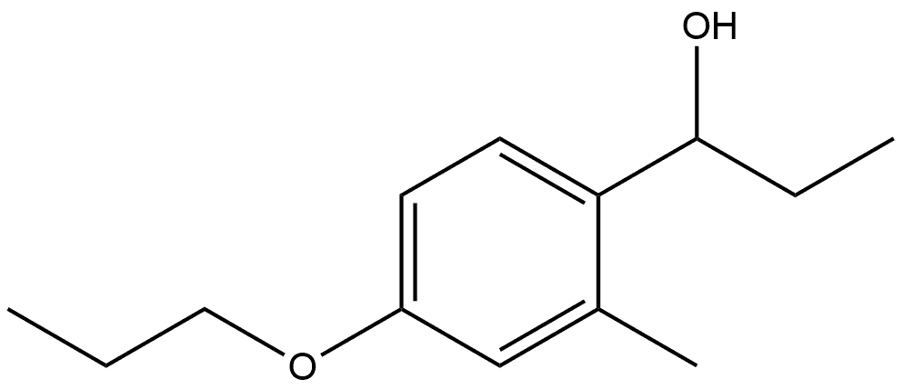 α-Ethyl-2-methyl-4-propoxybenzenemethanol Structure